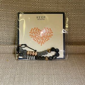 KEEP COLLECTIVE Lava Bead Bracelet - Mixed Metal